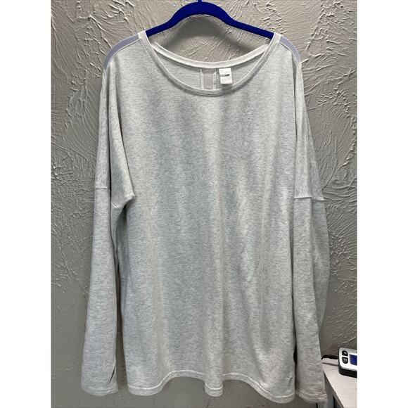 Old Navy Womens Go Dry Active Long Sleeves Pullover Sheer Stripes Gray Size XXL - Picture 1 of 6